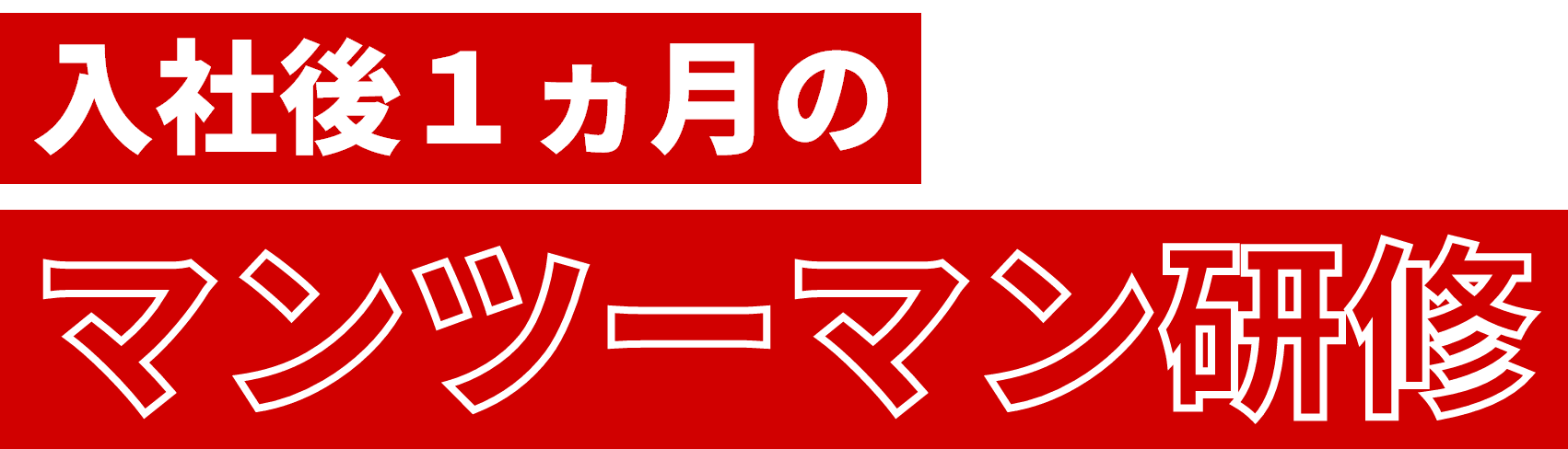 入社後１ヵ月のマンツーマン研修